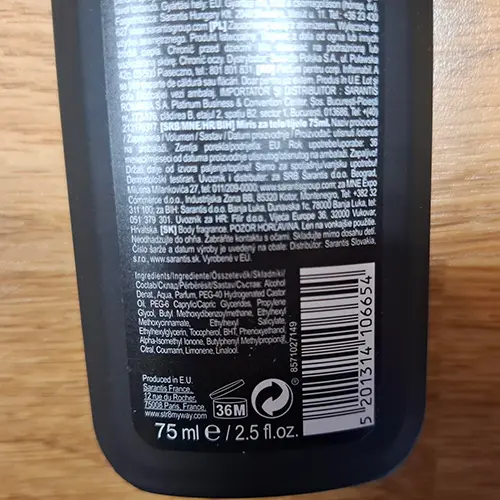 Photo de l’avis officiel: STR8 Adventure Spray pour le corps — risque: Risque chimique