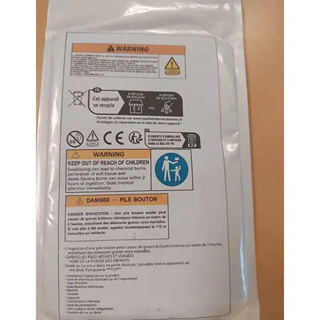 Foto dell’avviso ufficiale: Supacell Lithium Batteries Batterie a bottone — rischio: Rischio chimico & Ostruzione delle vie aeree