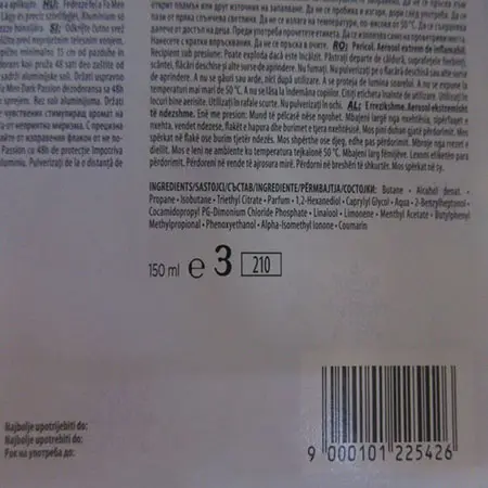 Photo de l’avis officiel: FA Ensemble de cosmétiques — risque: Risque chimique