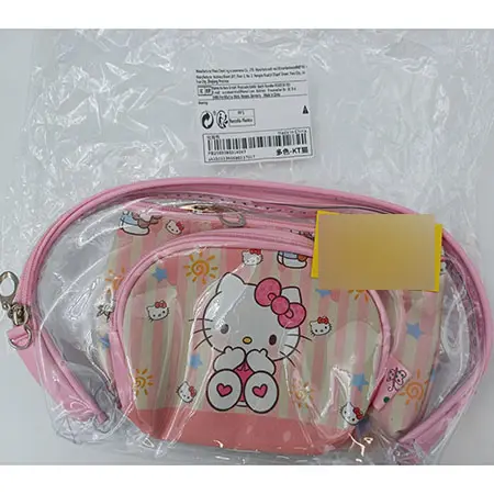 Foto dell’avviso ufficiale: Sanrio 3pcs/Set Cartoon Handbag Makeup Bag Borsa di trucco — rischio: Rischio chimico