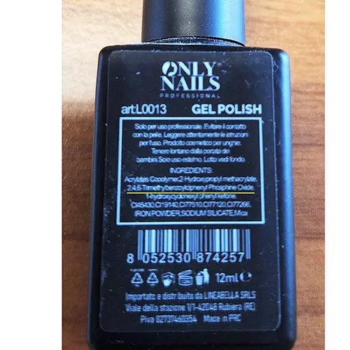 Photo de l’avis officiel: ONLY NAILS Disco Cat's Eyes Gel vernis à ongles — risque: Risque chimique
