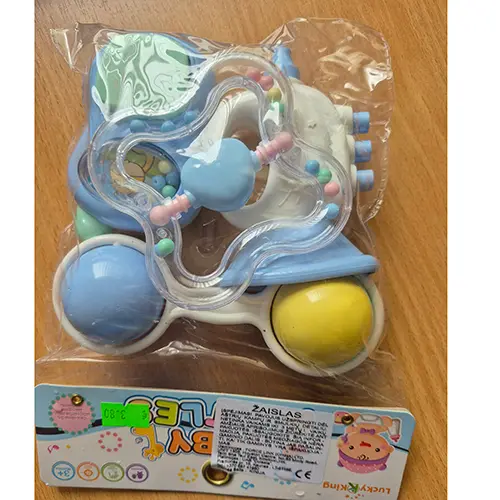 Foto do aviso oficial: BABY RATTLES Conjunto de chocalhos de brinquedo — risco: Engasgamento