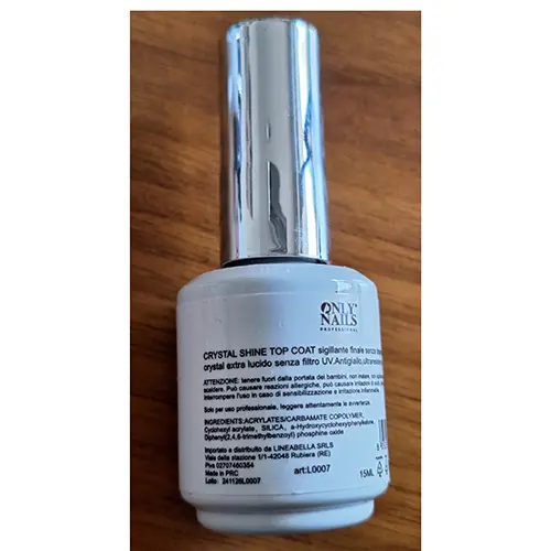 Foto aus der offiziellen Meldung: ONLY NAILS Crystal Shine Top Cat Wonderful Gel Gel-Nagellack — Risiko: Chemikalie