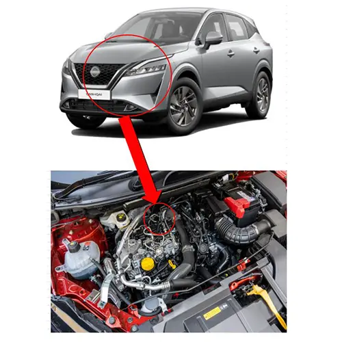Photo from the official notice: Nissan QASHQAI passenger car — fire risk (SR/04172/25)