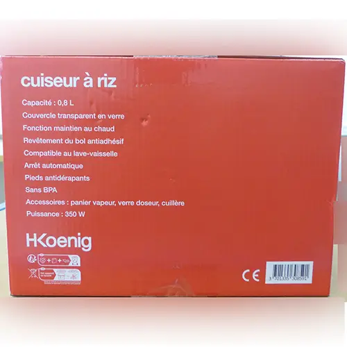 Photo de l’avis officiel: *HKOENIG* Cuiseur à riz ORIZA4 — risque: Choc électrique & Incendie