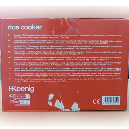 Photo de l’avis officiel: *HKOENIG* Cuiseur à riz ORIZA4 — risque: Choc électrique & Incendie