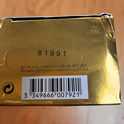 Photo de l’avis officiel: Paco Rabanne 1 MILLION Eau de toilette — risque: Risque chimique