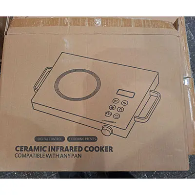 Foto aus der offiziellen Meldung: Ceramic Infrared Cooker Keramikkocher — Risiko: Feuer