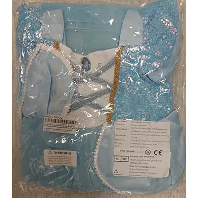 Foto aus der offiziellen Meldung: Robe de princesse Cendrillon pour filles Fancy-Kostüm — Risiko: Verbrennungen
