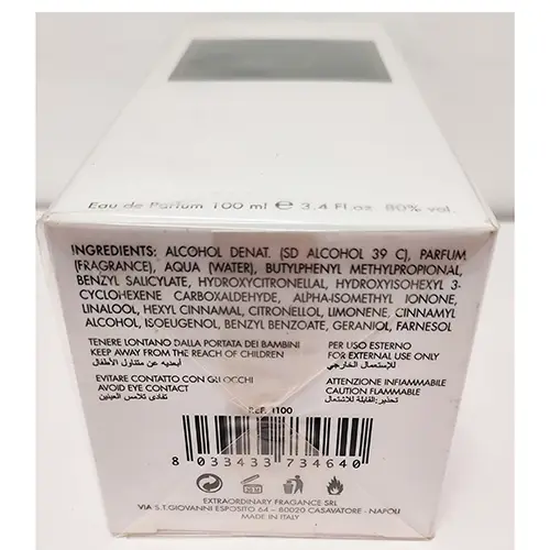 Photo de l’avis officiel: Roberto Capucci n° 3 Parfum — risque: Risque chimique