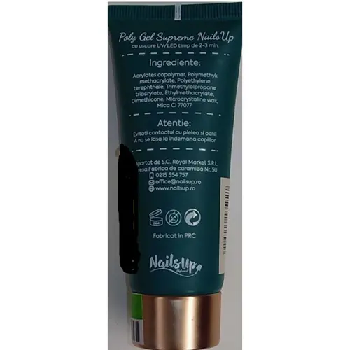 Foto dell’avviso ufficiale: NailsUp Poly Gel Supreme 013 Gel per unghie — rischio: Rischio chimico