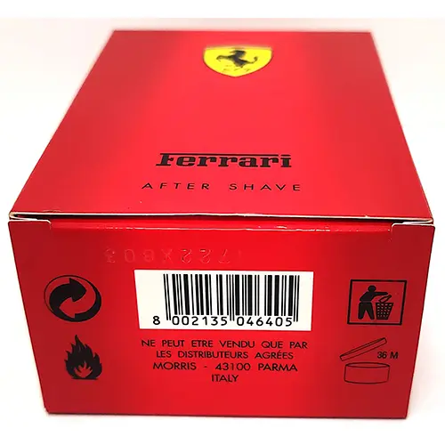 Photo de l’avis officiel: Ferrari Après-rasage — risque: Risque chimique