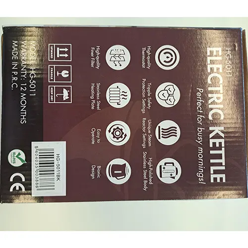 Photo de l’avis officiel: HERZBERG Electric Kettle Bouilloire électrique — risque: Risque chimique & Environnement