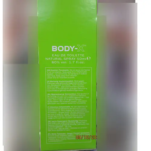 Photo de l’avis officiel: BODY-X Women Eau de toilette — risque: Risque chimique