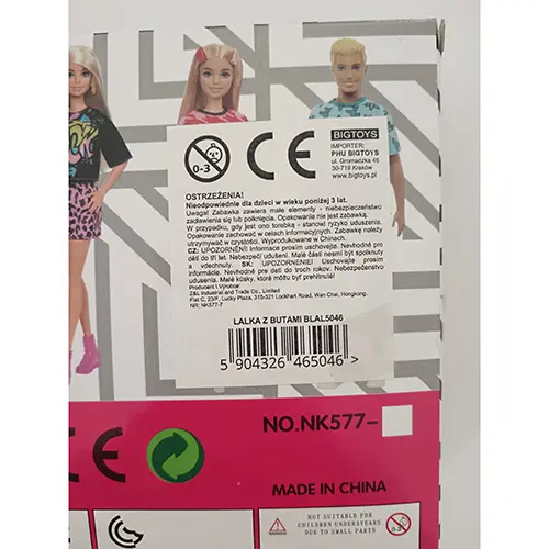 Foto do aviso oficial: BIGTOYS Boneca de plástico — risco: Químico