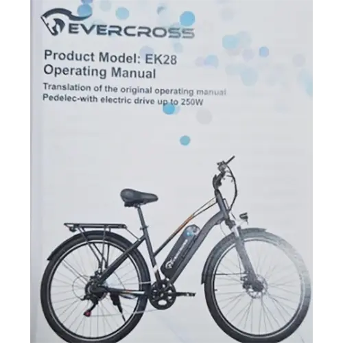 Photo de l’avis officiel: Evercross EK28 Electric Bikes Vélo électrique — risque: Incendie