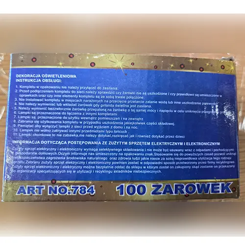 Photo de l’avis officiel: 100 ZAROWEK Chaîne d'éclairage — risque: Choc électrique
