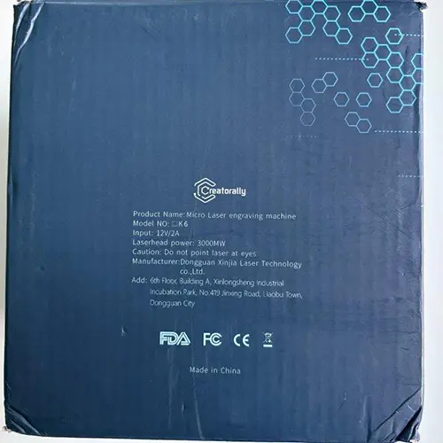 Foto do aviso oficial: Creatorally Mini Lasergravierer 3000mW, tragbar, Ohne Installation Abluftbox Gravador a laser — risco: Lesões oculares