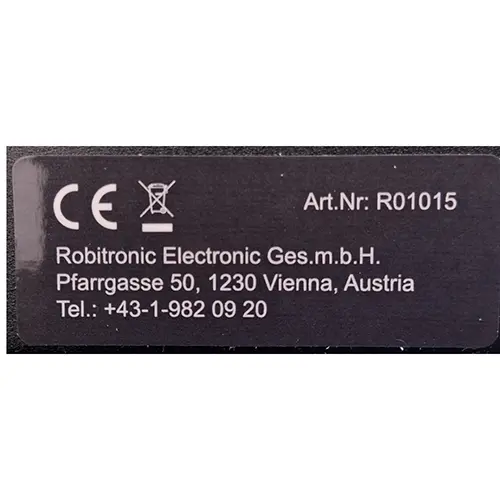 Photo from the official notice: Robitronic Battery charger — electric shock risk