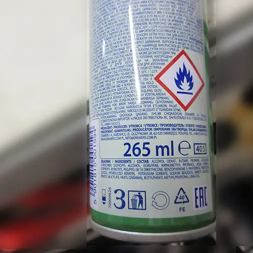 Foto dell’avviso ufficiale: 4 seasons Four seasons hair spray Lacca per capelli — rischio: Rischio chimico