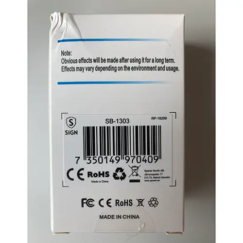 Photo from the official notice: SiGN Ultrasonic mosquito repellent — environment risk