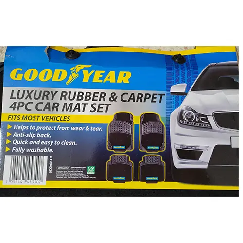 Photo de l’avis officiel: Luxury Rubber and Carpet 4PC Car Mat Set Accessoires automobiles — risque: Risque chimique