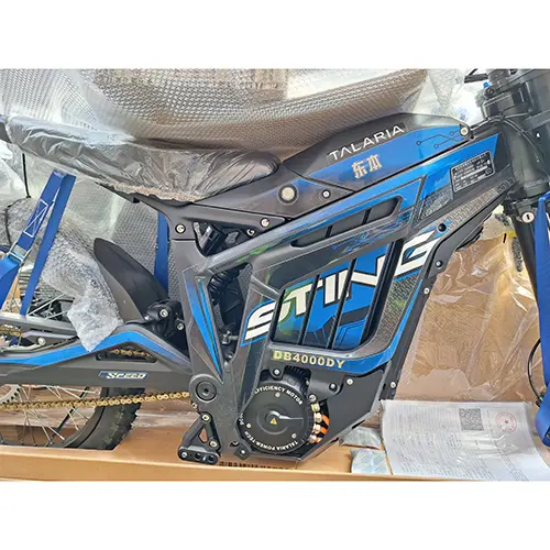 Photo from the official notice: Talaria Electric Motorcycles and Chargers — fire risk (SR/04438/25)