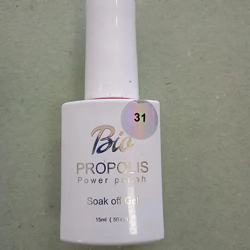 Zdjęcie z oficjalnego zgłoszenia: Bio PROPOLIS Power polish Soak off Gel Żelowy lakier do paznokci — ryzyko: Chemiczne