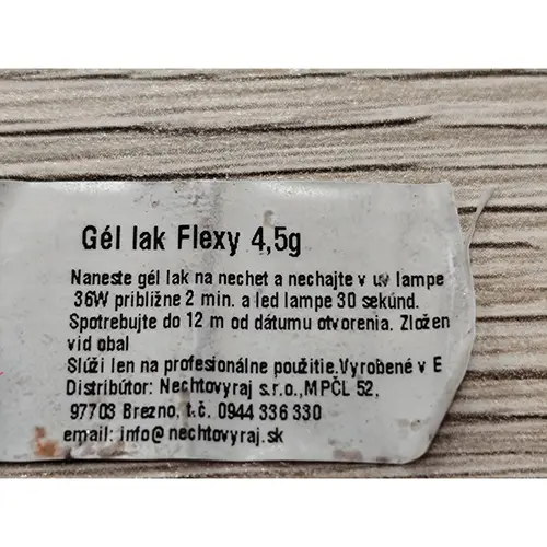 Photo de l’avis officiel: Silcare Flexy Gel pour ongles — risque: Risque chimique