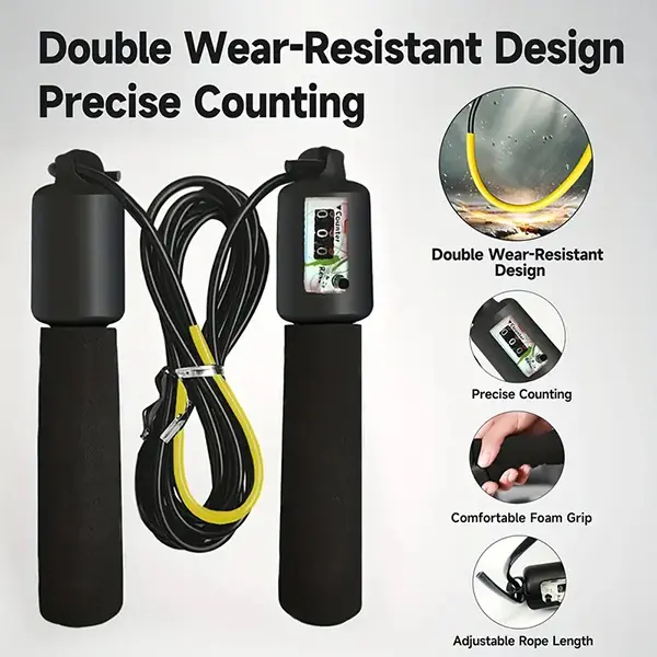 Foto aus der offiziellen Meldung: Black jump rope with wear-resistant plastic coating Springseil — Risiko: Chemikalie