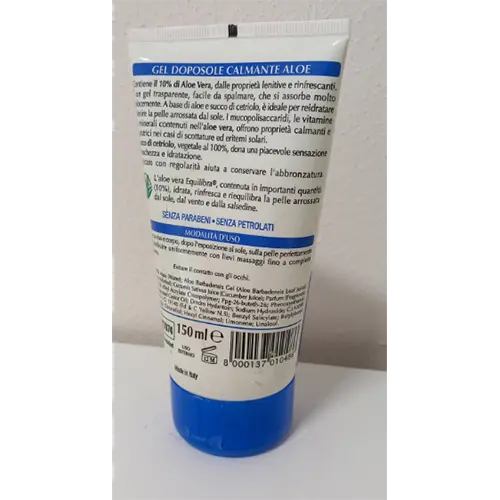 Foto dell’avviso ufficiale: Equilibra® Aloe Dopo il gel solare — rischio: Rischio chimico
