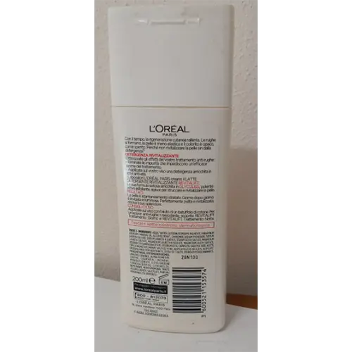 Foto dell’avviso ufficiale: L'OREAL PARIS Revitalfit Latte detergente — rischio: Rischio chimico