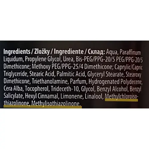 Photo de l’avis officiel: ISOLDA Gold body lotion Lotion pour le corps — risque: Risque chimique