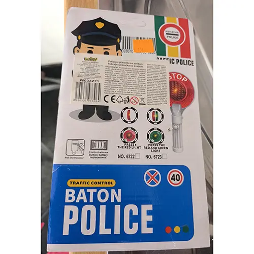 Foto del aviso oficial: Wiky Policejní plácačka Juguete de control de tráfico con bastón de policía — riesgo: Medio ambiente