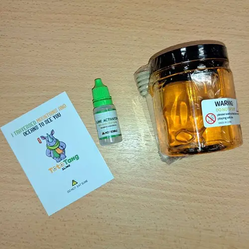 Photo de l’avis officiel: Tototang Slime Shop Honey Clear Slime Slime de jouet — risque: Risque chimique
