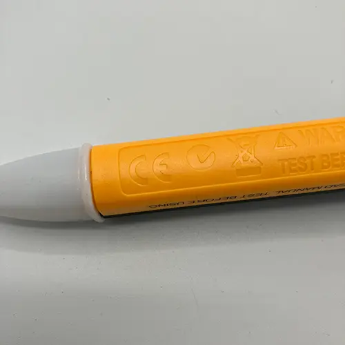 Photo from the official notice: Voltage detector test pen — environment risk