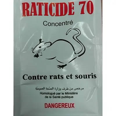 Photo de l’avis officiel: Raticide 70 Rodenticide — risque: Risque chimique