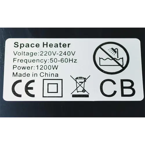 Photo from the official notice: Fan Heater — electric shock risk