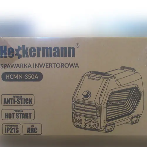 Foto uit de officiële melding: HECKERMANN Spawarka inwertorowa De lasser van de omschakelaar — risico: Elektrische schok