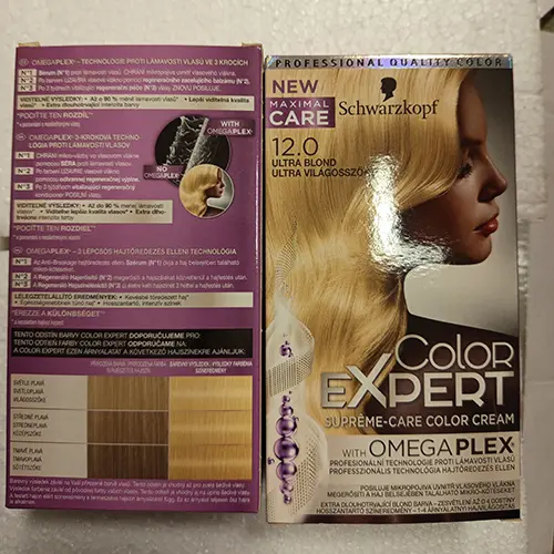 Foto aus der offiziellen Meldung: Schwarzkopf Long-lasting color Color EXPERT, NEW MAXIMAL CARE Haarfärbemittel — Risiko: Chemikalie