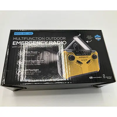 Photo from the official notice: Outdoor Multifunction Outdoor Emergency Radio — environment risk
