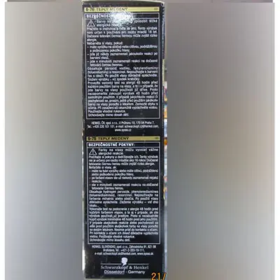 Photo de l’avis officiel: syoss DOUBLE OIL BOOSTER Teinture capillaire — risque: Risque chimique