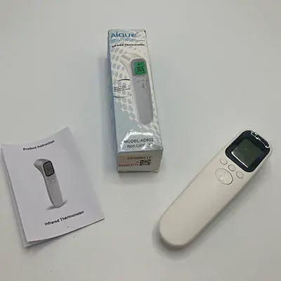 Foto uit de officiële melding: AiQUE Infrared Thermometer — risico: Milieu