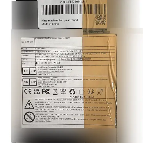 Foto do aviso oficial: POTYYH Torradeira elétrica — risco: Choque elétrico