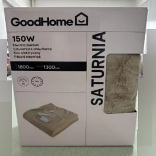 Photo de l’avis officiel: GoodHome Electric blanket 150W Couverture électrique — risque: Choc électrique & Incendie