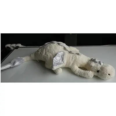 Photo from the official notice: Lissipuppe/Lissidoll Jouet en peluche Dragon blanc géant de 150cm, avec corne de licorne, ptérosaure volant, o — choking & suffocation risk