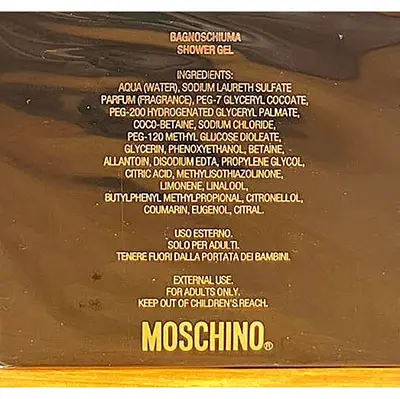 Photo de l’avis officiel: Moschino Forever Mousse de bain — risque: Risque chimique