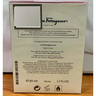 Foto dell’avviso ufficiale: Salvatore Ferragamo F for Fascinating Night Profumo — rischio: Rischio chimico