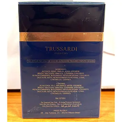 Photo de l’avis officiel: Trussardi A Way For Him Parfum — risque: Risque chimique