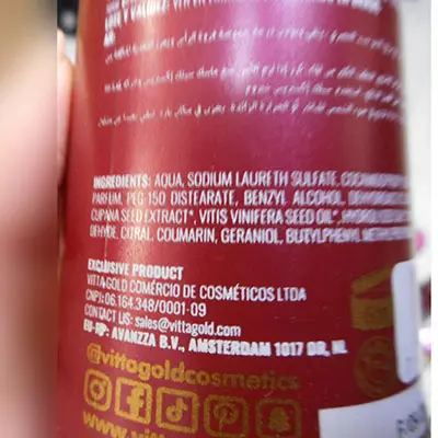 Photo de l’avis officiel: Vitta Gold Silk Express - Nutritive shampoo Shampooing — risque: Risque chimique